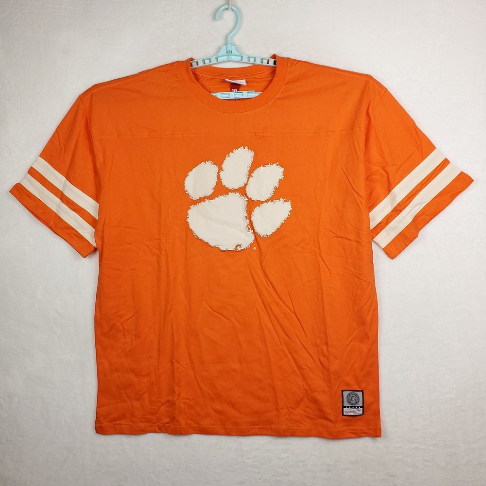 Clemson Tigers Mitchell & Ness NCAA 2XL XXL Shirt Cut Fabric Embroidery Art NWT - Picture 2 of 7